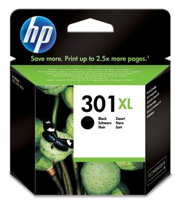 HP 301XL Yüksek Kapasiteli Siyah Orijinal Mürekkep Kartuşu
