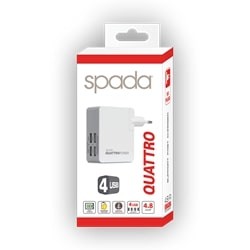  Spada T448 Model 4 USB Çıkışlı 4.8A Ev Şarj Cihazı SARJ0277