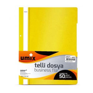  Umix Plus A4 Sarı Telli Dosya 50 Li