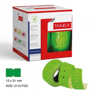  Tanex Motex Etiket Çizgili Florasan Yeşil 800 lü