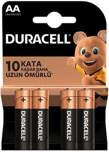  DURACEL AA KALEM PİL 4 LÜ KART