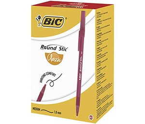  Bic Round Stic Kırmızı Tükenmez Kalem